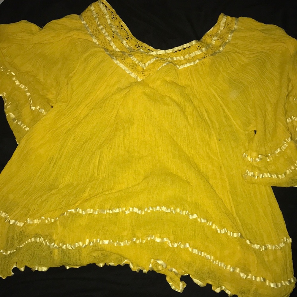 Planet Blue Yellow Blouse
